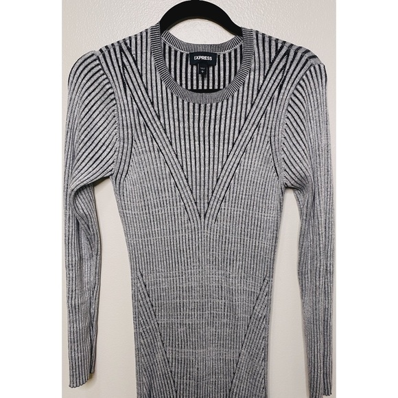 Express Midi Sweater Knit Vertical Stripes Dress NWOT - Picture 11 of 14